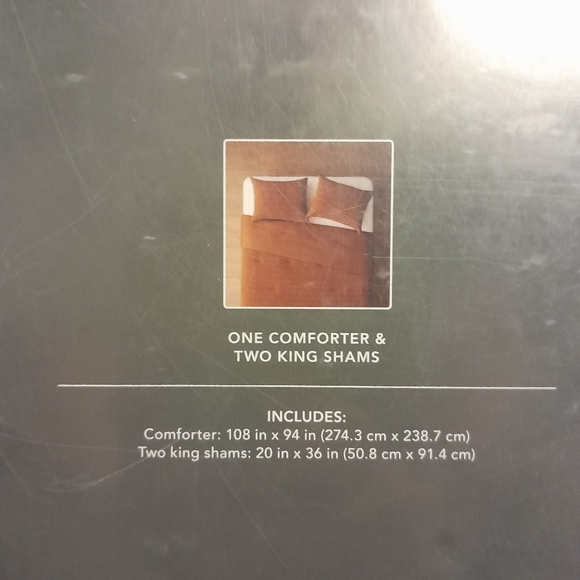 Brand new Threshold king 3pc comforter set 100% cotton - Picture 7 of 8